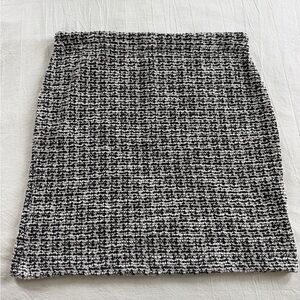 Max Studio Black and White Tweed Pencil Skirt